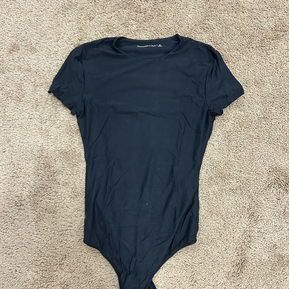 Abercrombie Black Short Sleeve Bodysuit